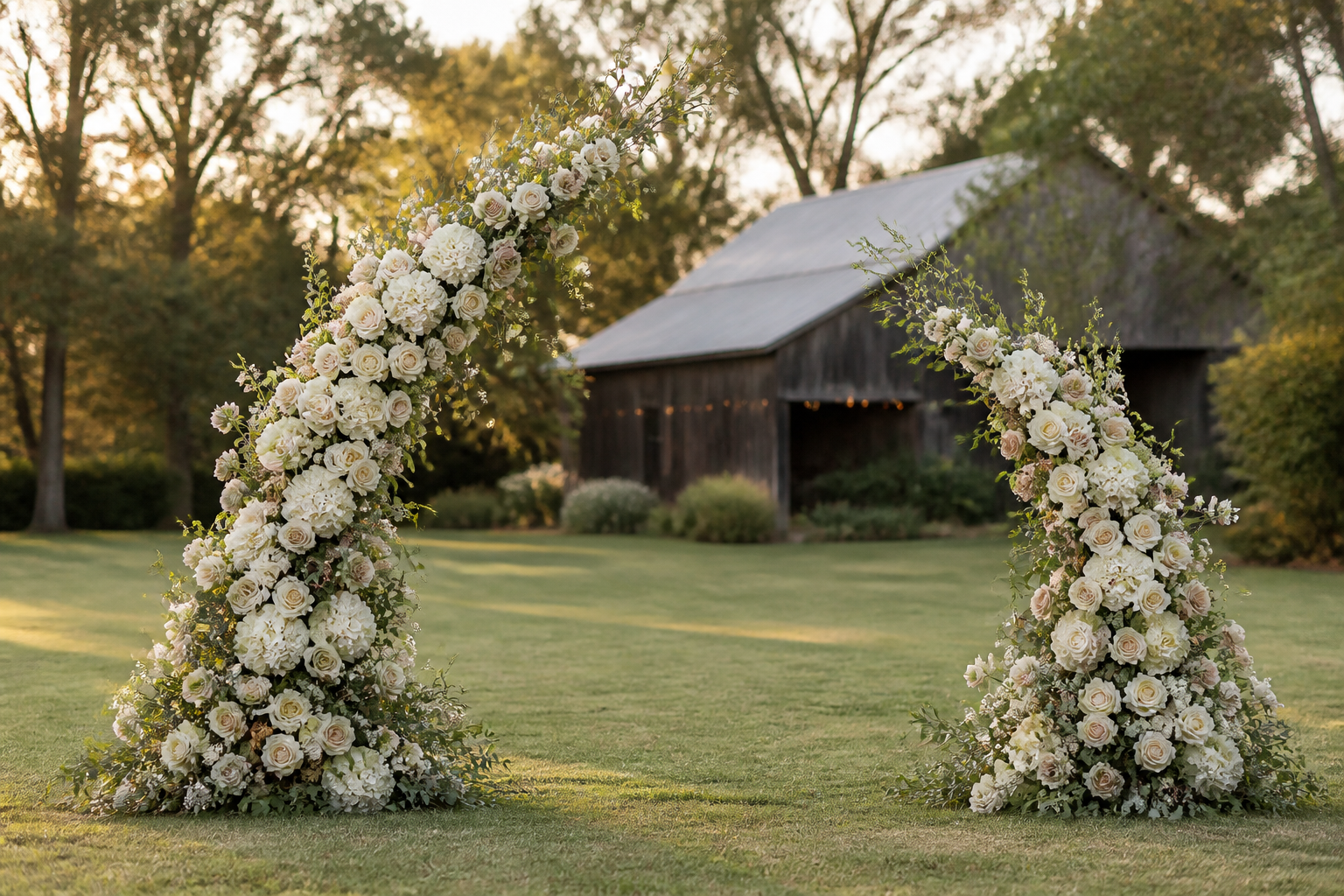 Flower Wedding Arch Horn Rental